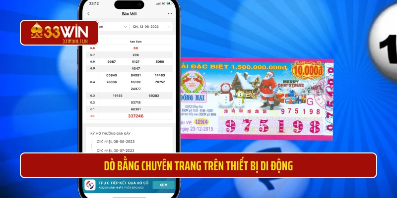 Dò bằng chuyên trang trên thiết bị di động