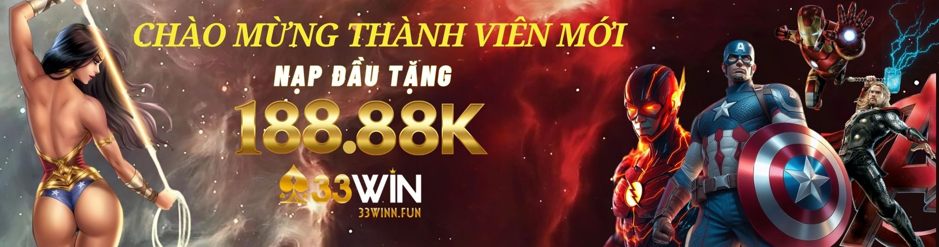 33Win tặng khách nạp đầu 188.88k